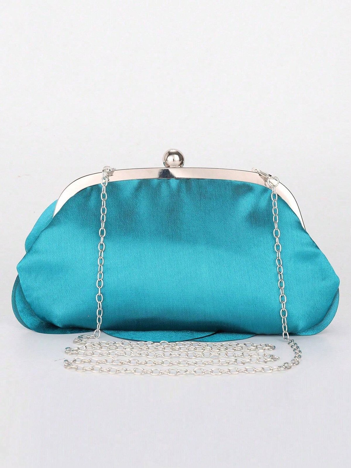 Elegant Flower Satin Clutch Bag