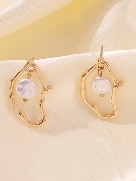 irregular pearl drop earrings