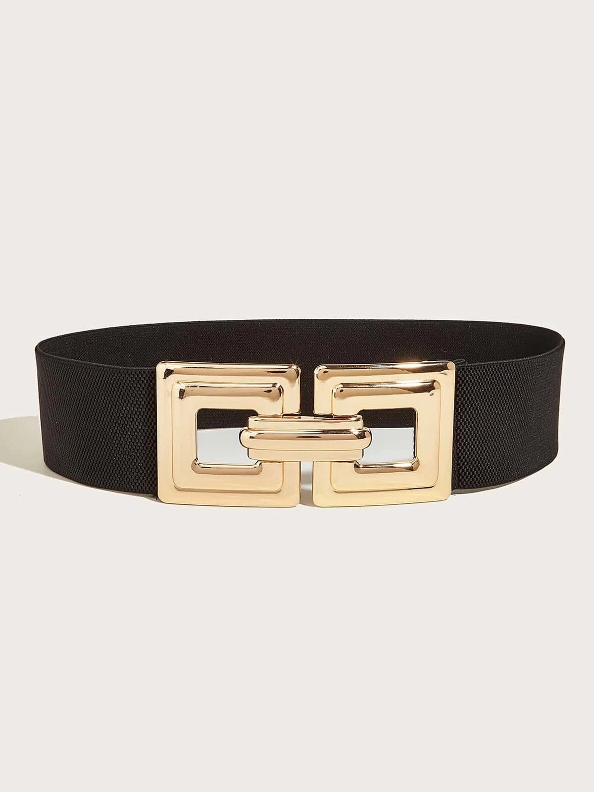 Geometric Hollow Out Metal Buckle Stretch Girdle