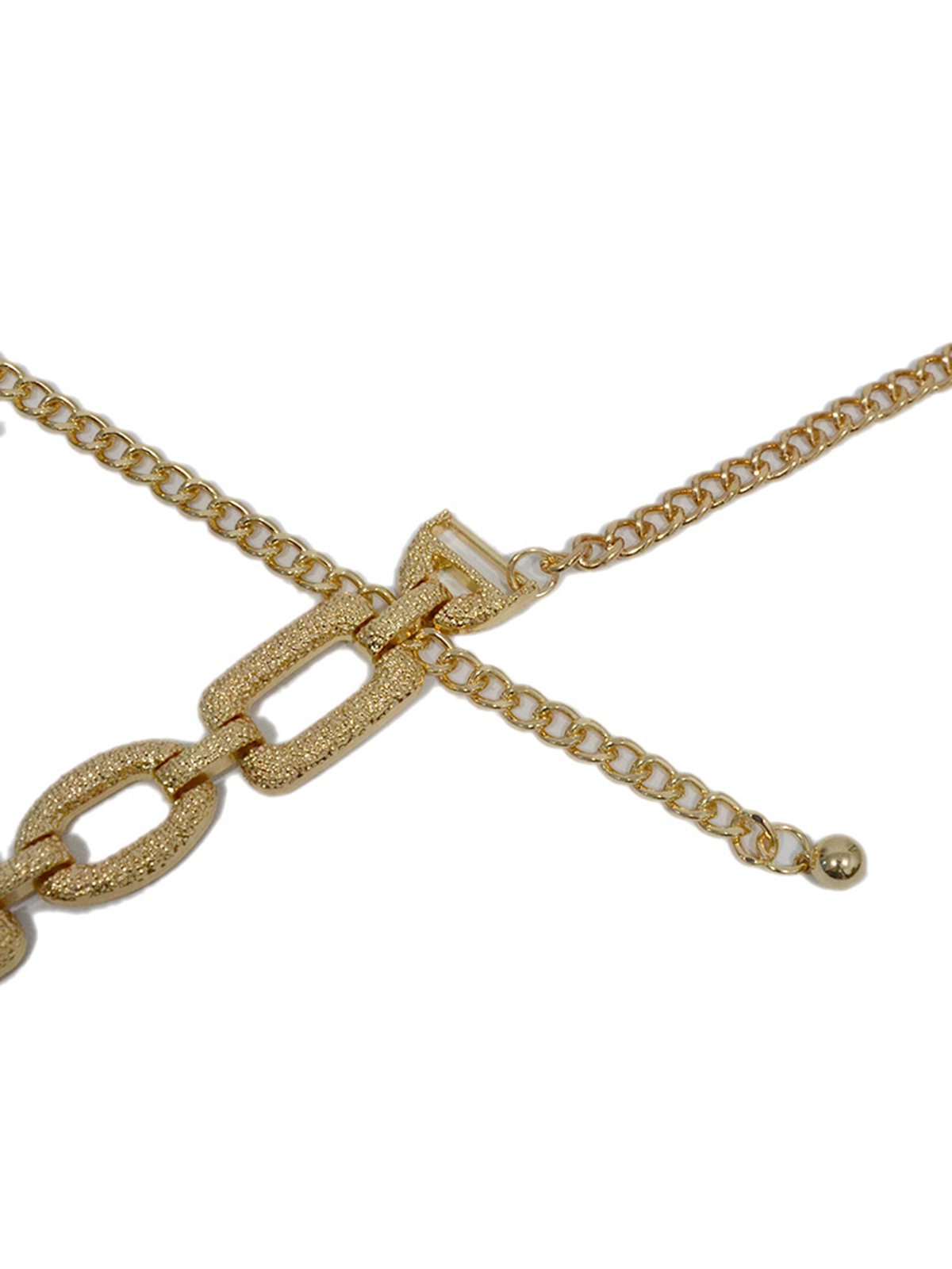 Geometric Hollow Metal Waist Chain