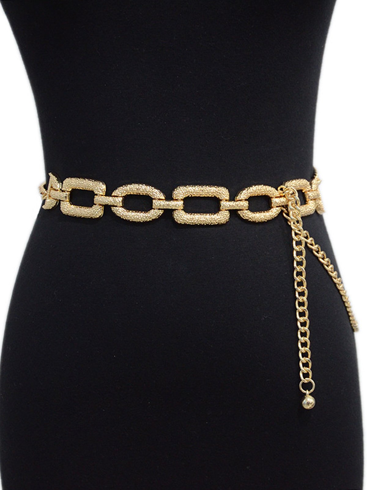 Geometric Hollow Metal Waist Chain