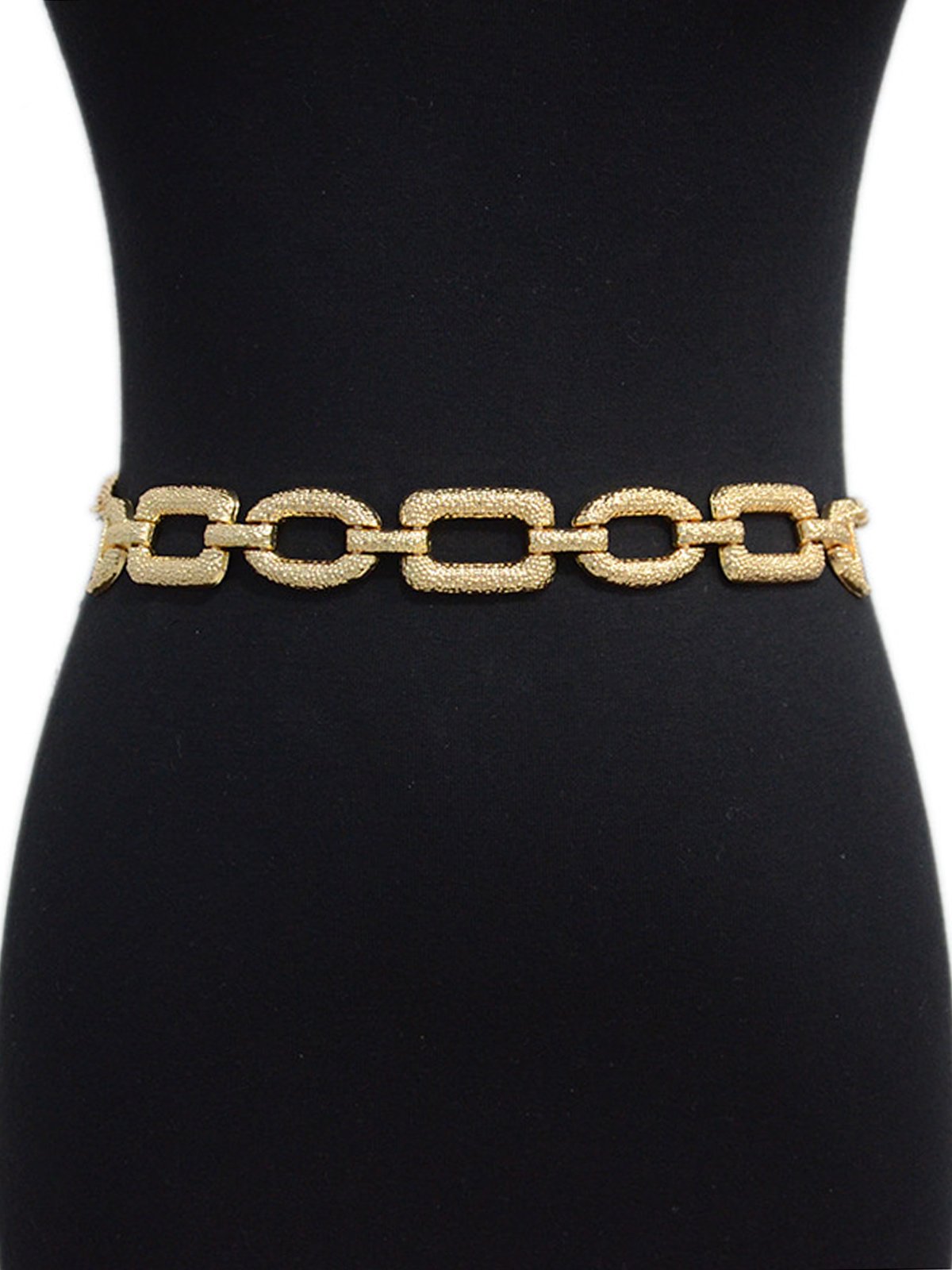 Geometric Hollow Metal Waist Chain